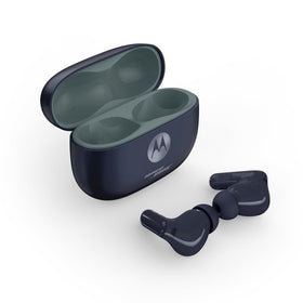 Motorola Moto Buds 2 Plus case shown with Pantone Silhouette for portable charging.