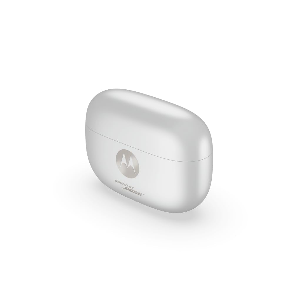 Motorola Moto Buds 2 Plus compact charging case travels easily.