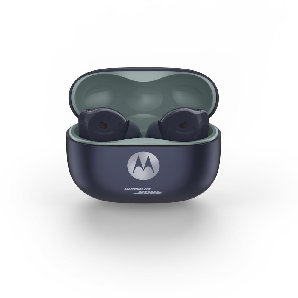 Motorola Moto Buds 2 Plus earbuds ready for Bose-tuned sound and ANC.