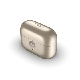 Motorola Moto Buds Loop crystal-design closeup highlights luxury detailing.