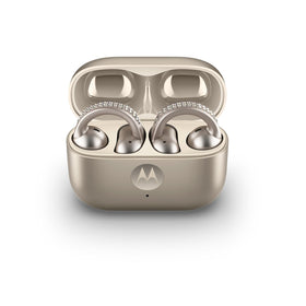 Motorola Moto Buds Loop water-repellent design protects against splashes.