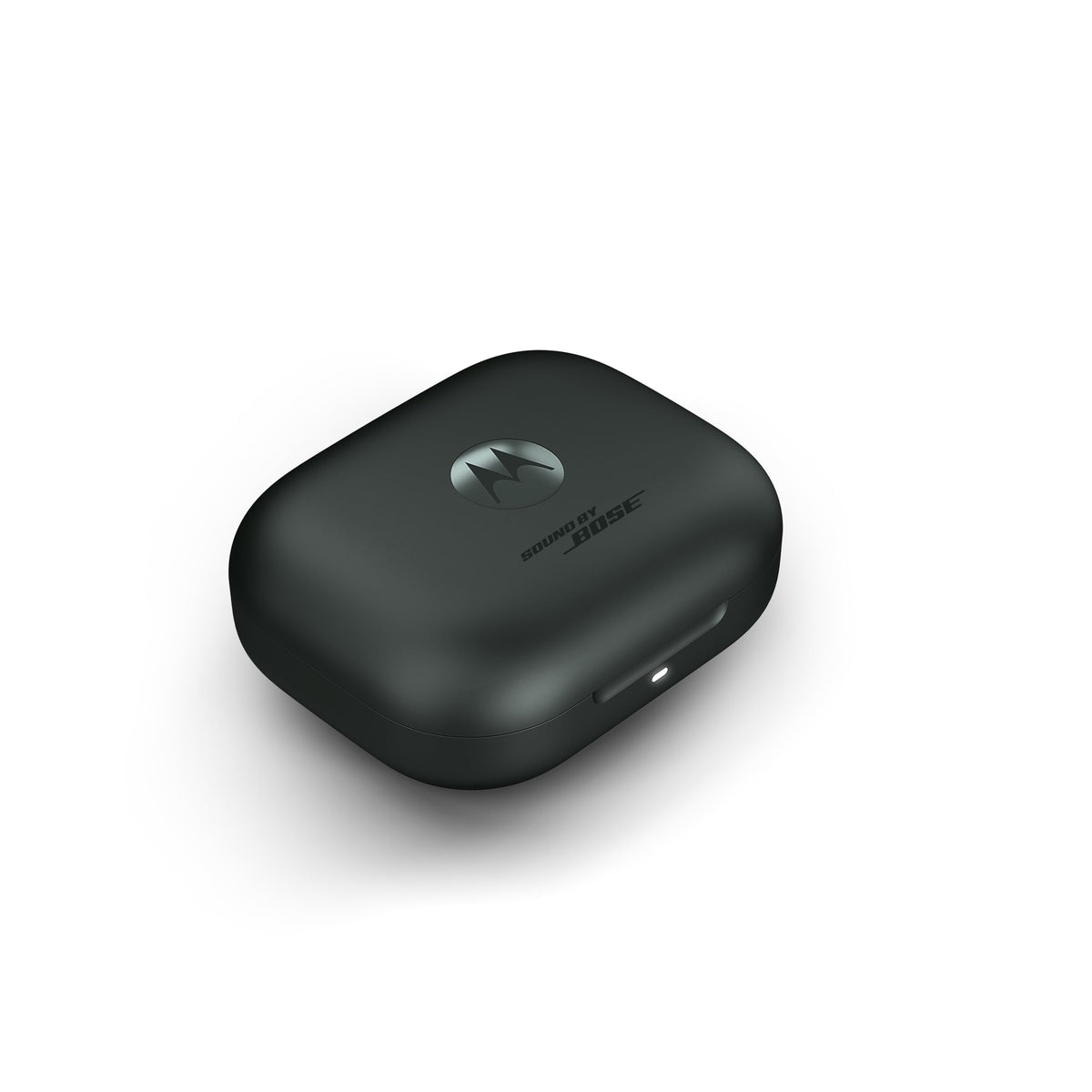 User adjusting ANC and controls on Motorola Moto Buds+ for personalized sound