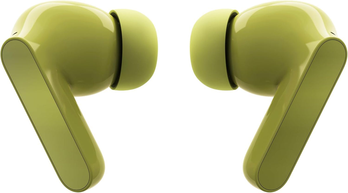 Motorola Moto Buds worn by runner outdoors, showing IP54 resistance during exercise