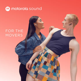 Moto Buds065 Bluetooth 5.0 pairing for instant device connection.