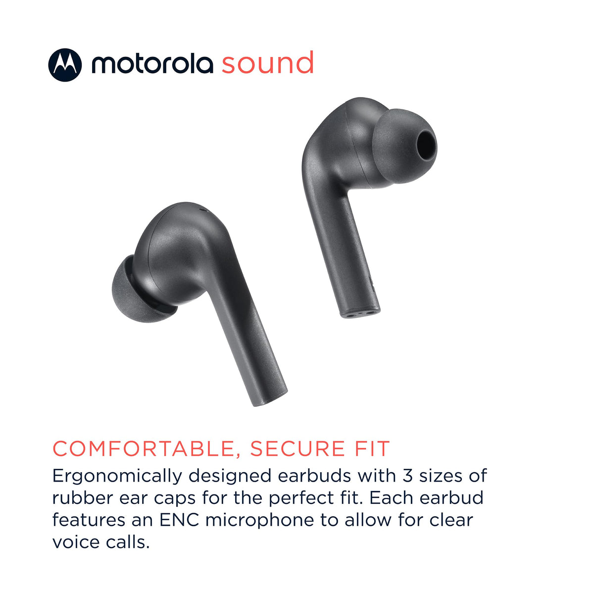 Moto Buds065 IPX4 rating protects against sweat and rain during workouts.