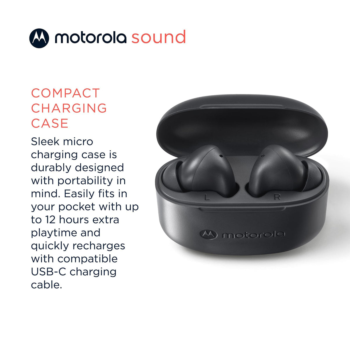 Moto Buds065 touch controls on both buds for playback and calls.