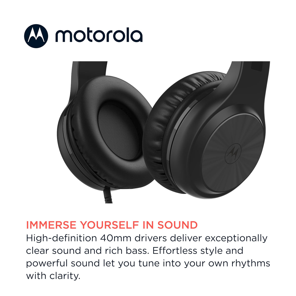 Motorola Sound Moto XT120 built-in mic with convenient inline controls