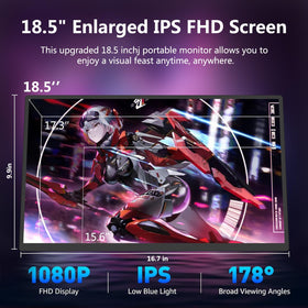 Motyeowe monitor showing USB C ports for easy single cable setups with devices