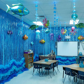 Moukeren ceiling hanging decor creates an immersive ocean ambiance