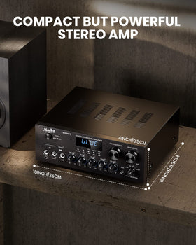 Moukey remote and FM antenna displayed for convenient distant control