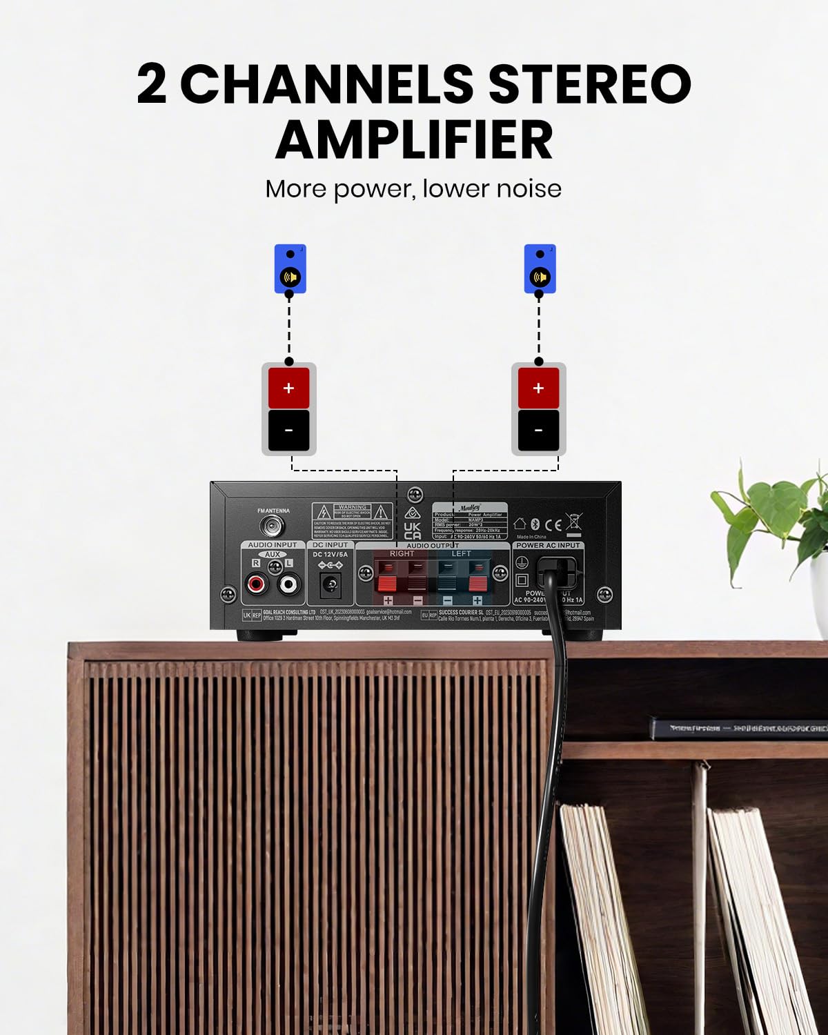 Moukey MAMP3 FM tuner for easy channel search and favorite stations.