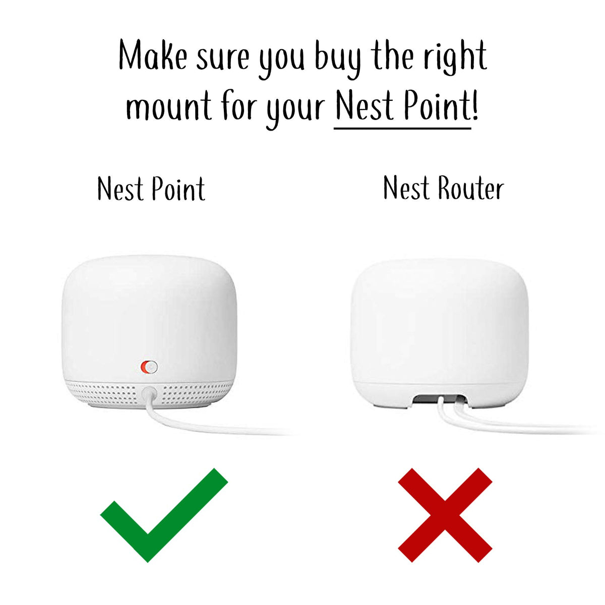 Mount Genie Nest WiFi Point Genie reinforced support keeps the speaker steady.