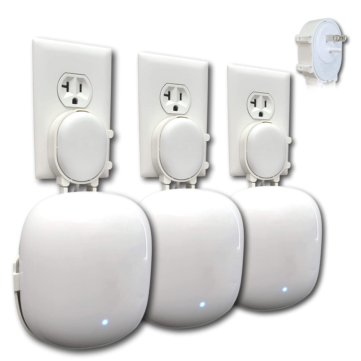 Mount Genie front view showing secure Nest Wifi Pro placement and neat look