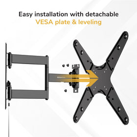 Mount-It! heavy-duty RV TV bracket supporting up to 77 lb