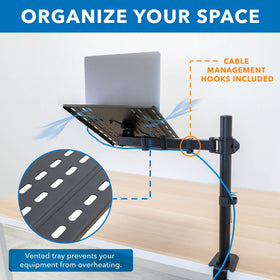 Mount-It! cable management channel keeping cords organized and out of sight