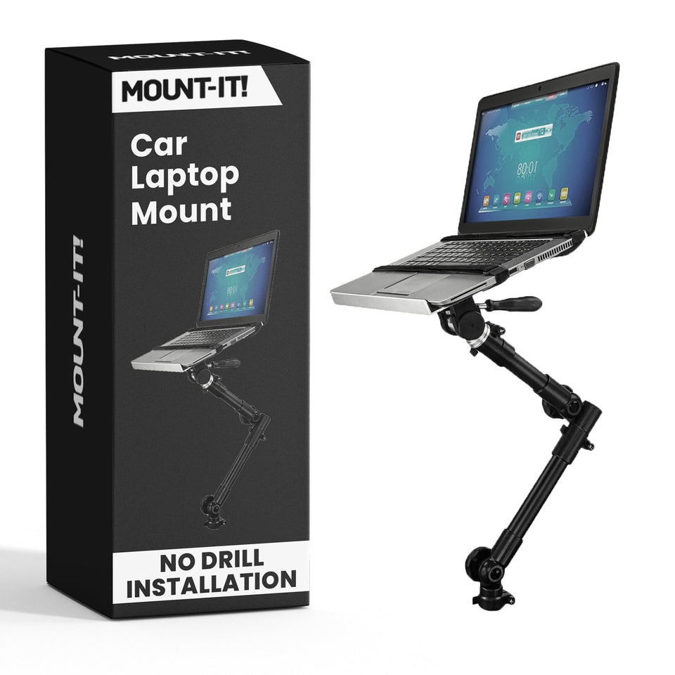 Mount-It! car laptop mount on front seat for on-the-go productivity