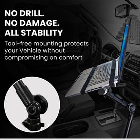 Mount-It! full-motion car mount with swivel and tilt for optimal screen angle