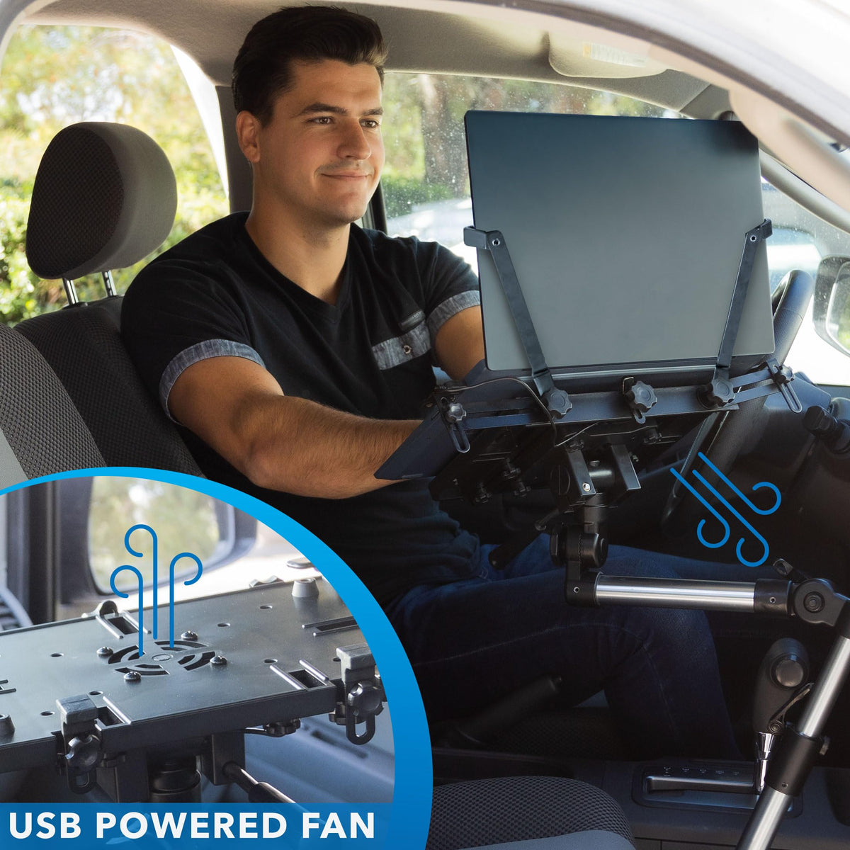 No-drill installation of Mount-It! car mount uses factory seat bolt for quick setup.