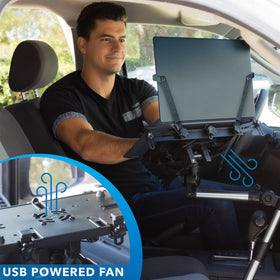 No-drill installation of Mount-It! car mount uses factory seat bolt for quick setup.