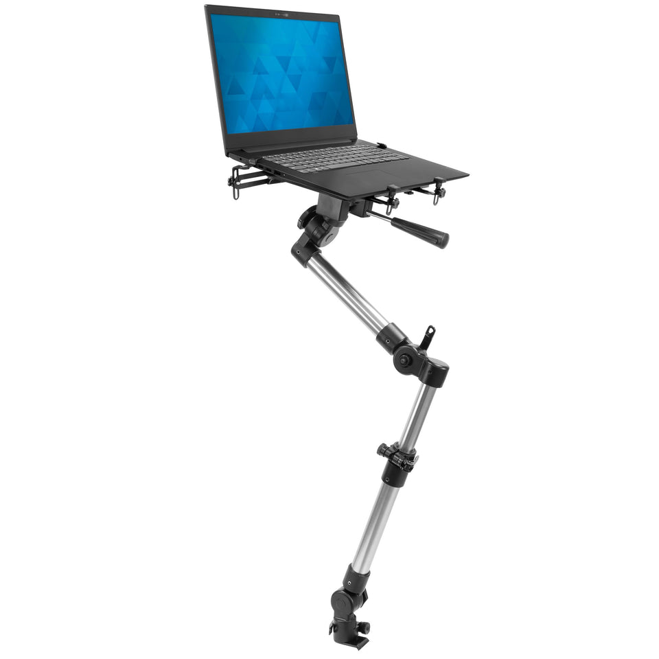 Mount-It! car laptop mount installation in a vehicle provides a stable mobile workstation.