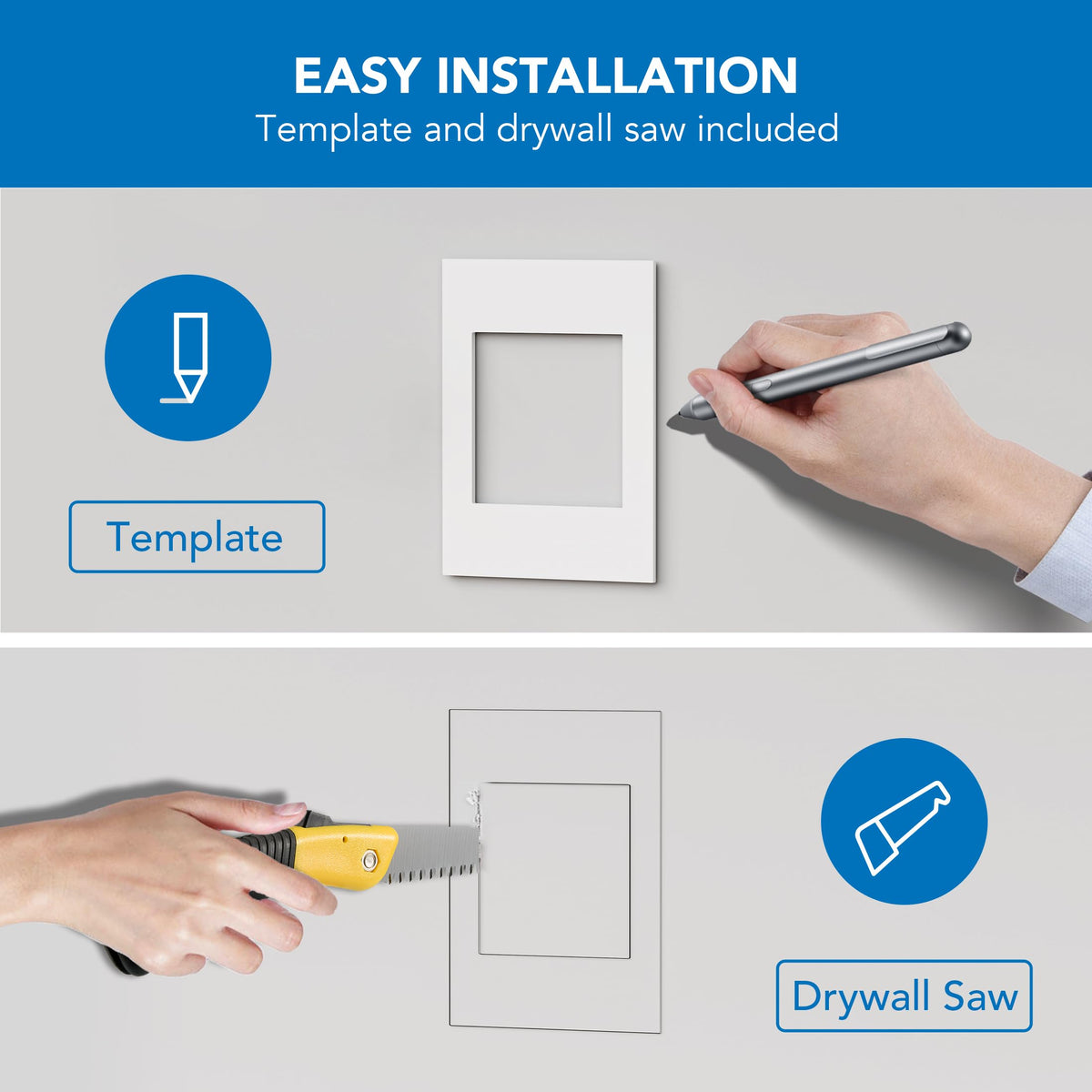 Mount-It! drywall cutting template aids precise wall install