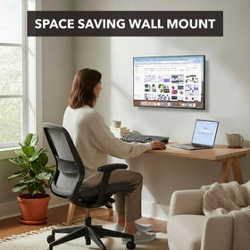 Easy installation for bedrooms or small offices with clean aesthetics.