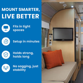 Mount-It! Fixed wall mount for 13–32 inch TVs demonstrates space-saving fixed installation.