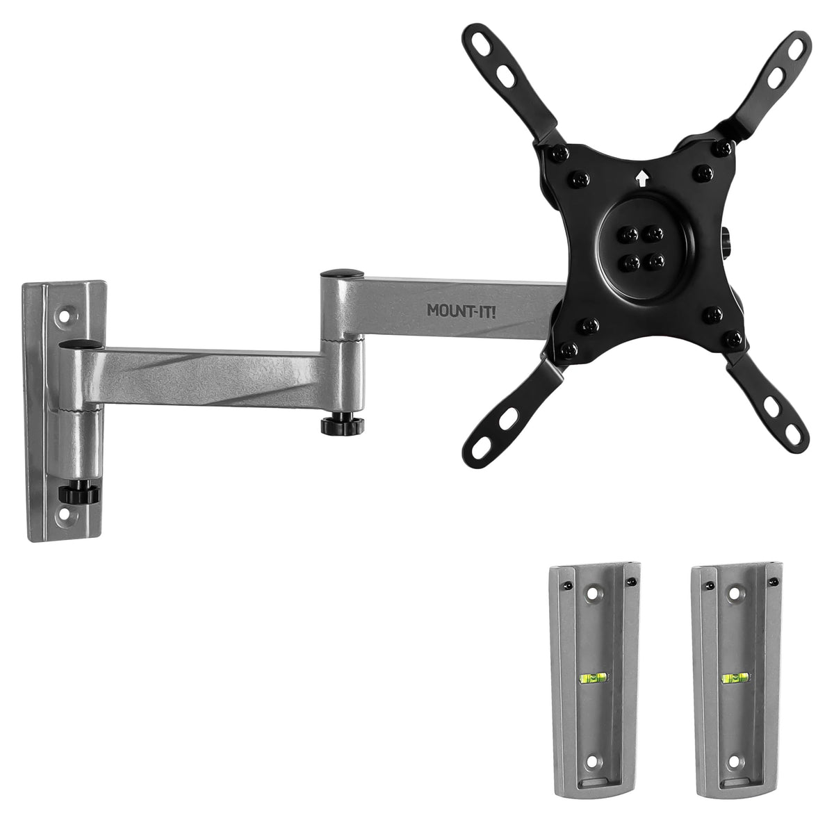 Mount-It! front view of mounted TV showing stable travel-ready setup