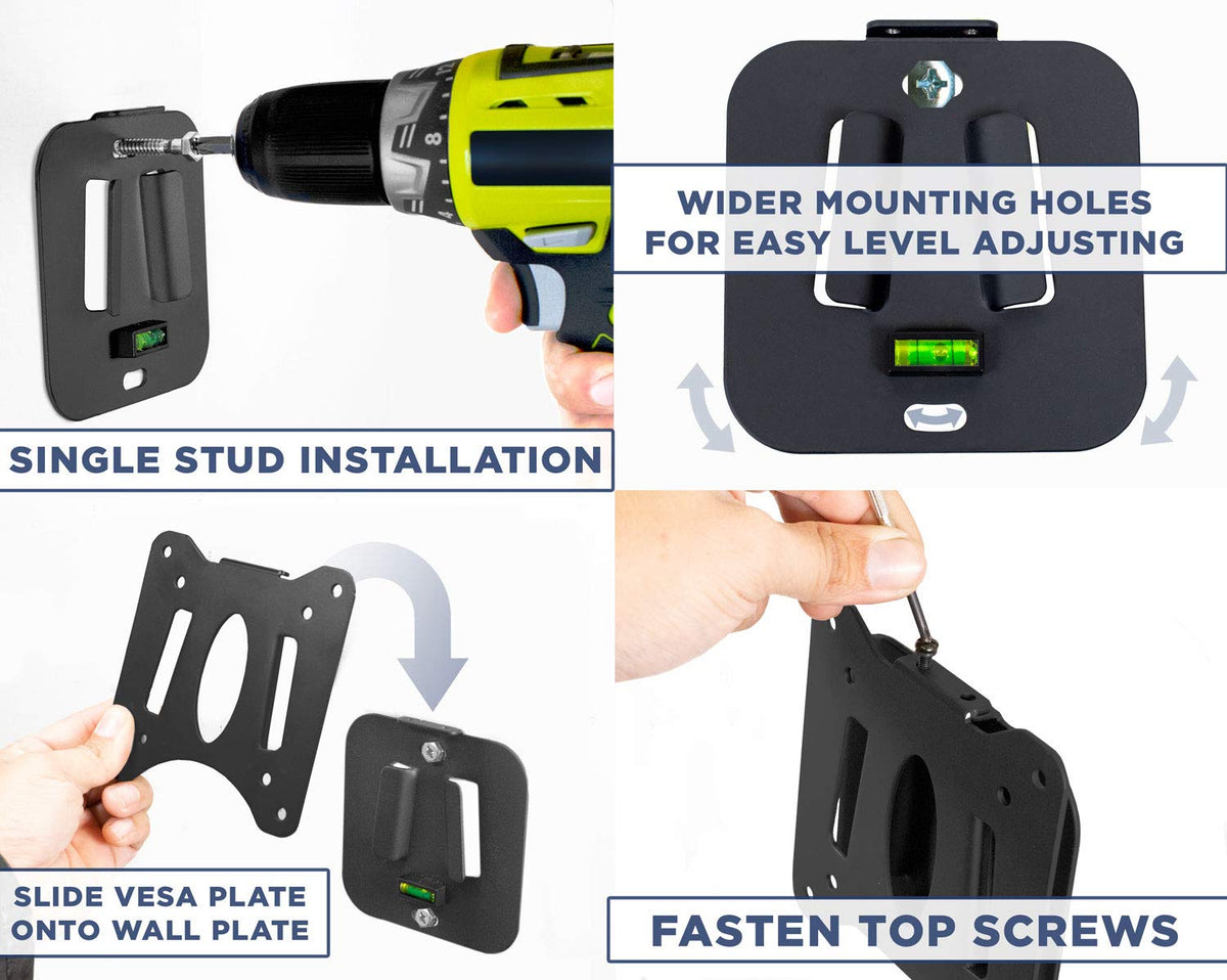 Mount-It! Heavy-duty steel construction ensures durable, sturdy wall mounting.