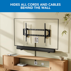 Mount-It! in-wall cable concealer kit drywall saw in hand