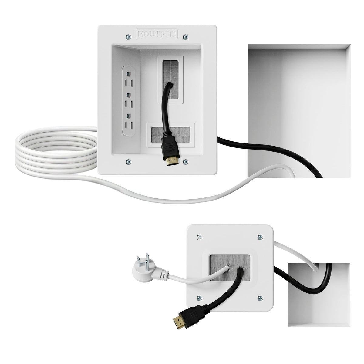 Mount-It! in-wall cable concealer kit front view for tidy TV setup