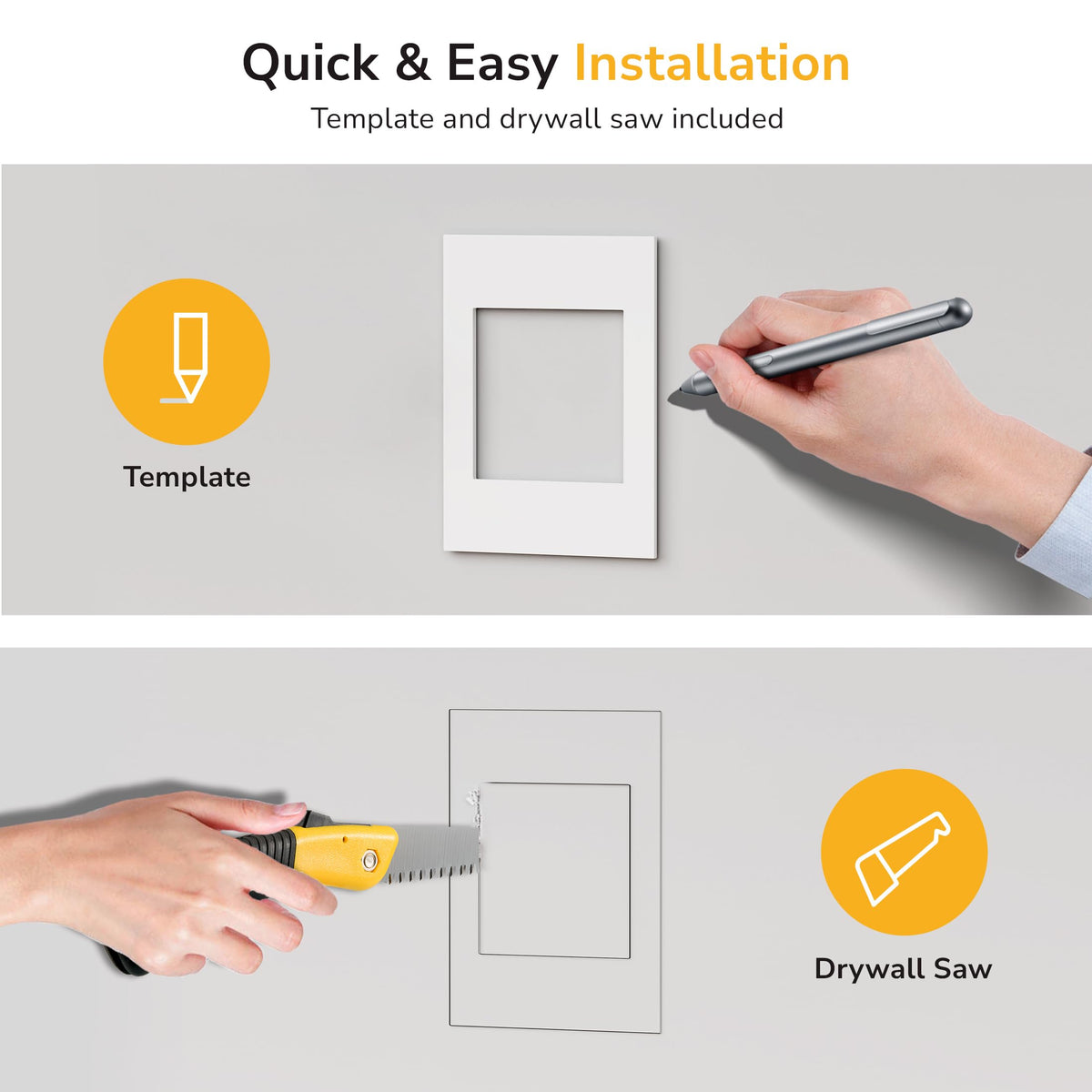 Mount-It! Includes instructions and templates to help renters install easily