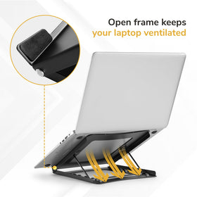 Mount-It! laptop stand compatible with 10–15 inch laptops and tablets