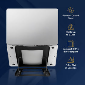 Mount-It! ergonomic desk setup with laptop stand at home or office