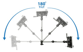 Mount-It! laptop vehicle mount compatible with exposed seat-bar mounting.