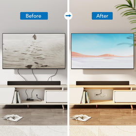Mount-It! large wall plate supports cable routing behind TV
