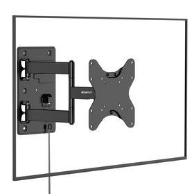 Mount-It! lifestyle camping setup showing mounted TV secured for travel enjoyment
