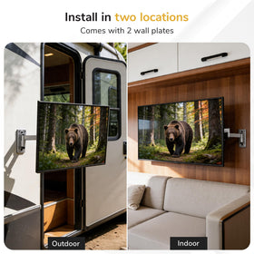 Mount-It! lifestyle outdoor camper viewing illustrating easy outdoor setup