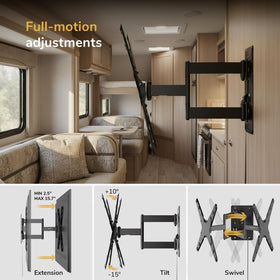 Mount-It! locking arm reduces movement during road travel