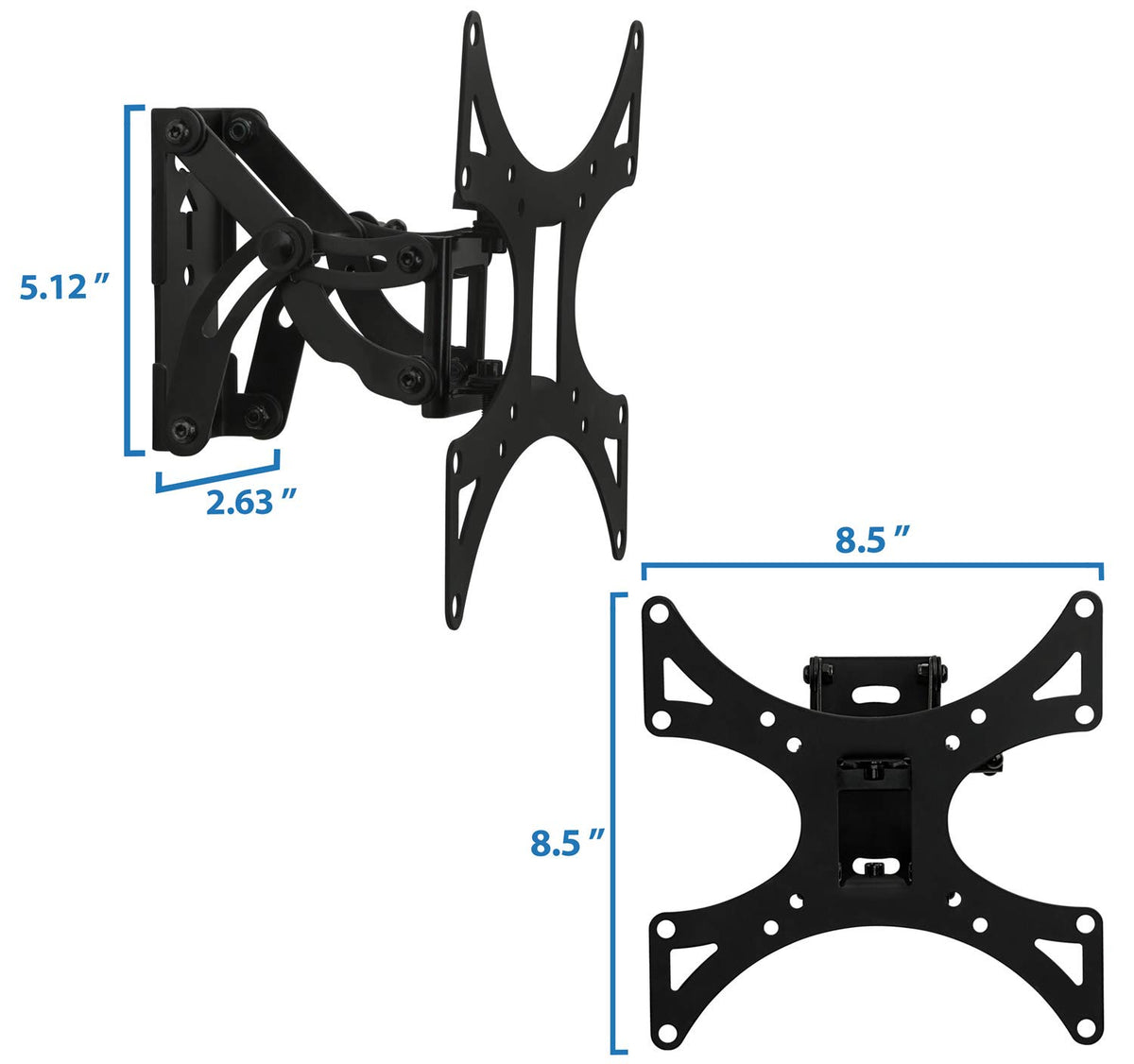 Mount-It! low-profile design keeps the TV close to the wall.