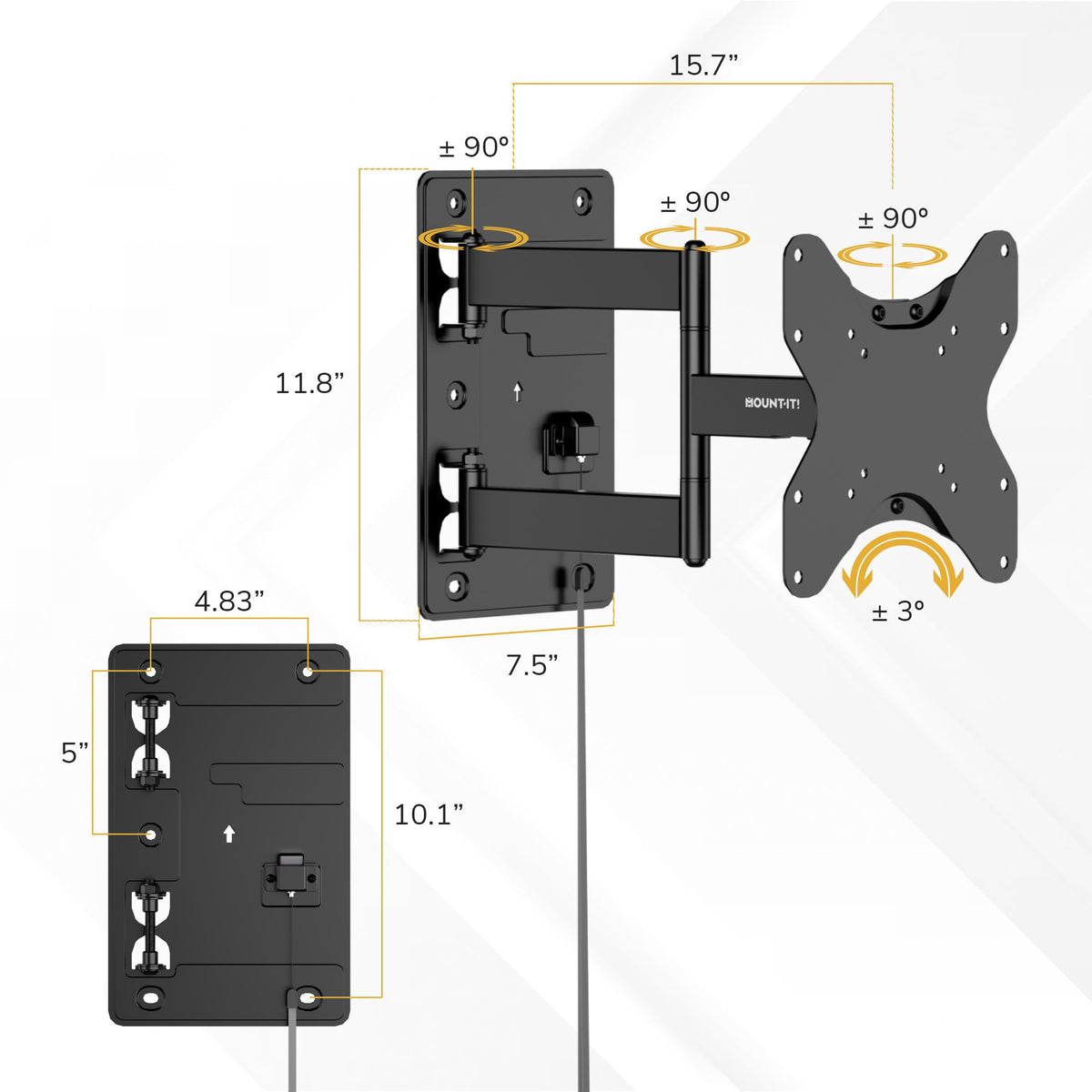 Mount-It! mounting hardware kit laid out for camper wall installation ease