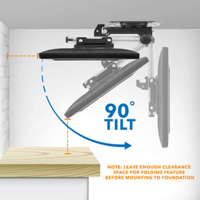 Mount-It! side profile folded flat to save space and declutter counters
