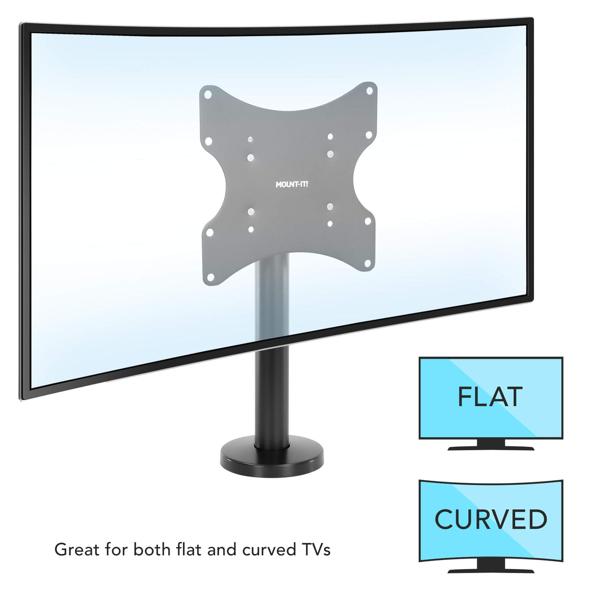 Mount-It! side profile showing low-profile design for minimal footprint