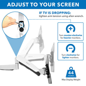 Mount-It! single stud installation enables flexible room placement.