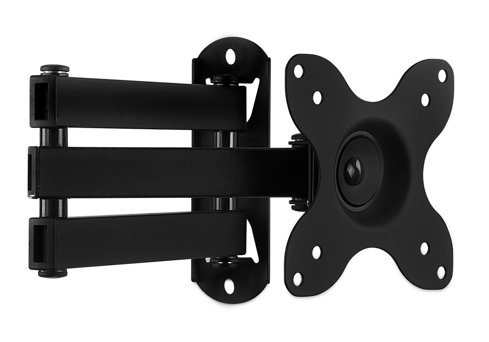 Mount-It! small TV wall mount angled view for flexible room placement.
