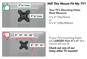 Mount-It! small TV wall mount compact setup for bedrooms and offices.