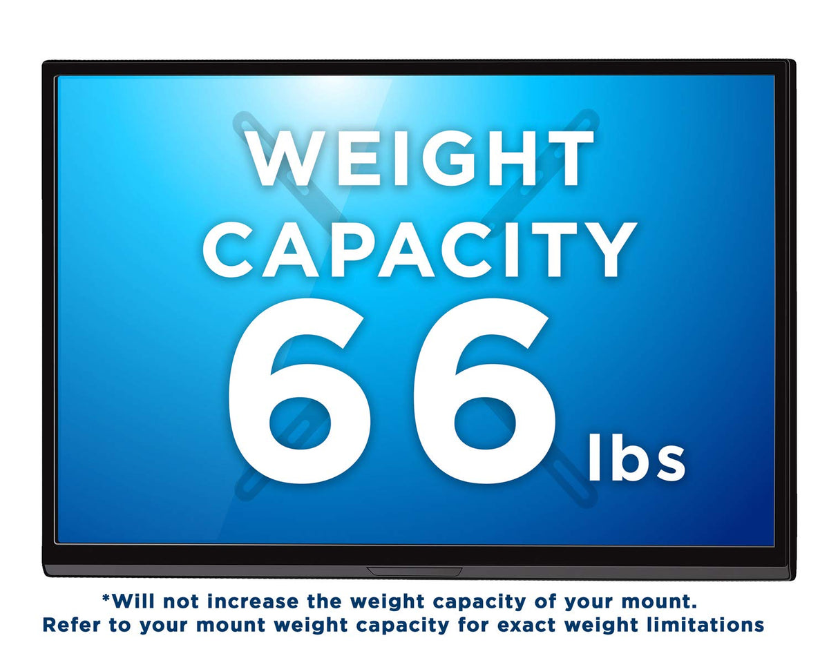 66 lb load capacity designed for reliable TV mounting