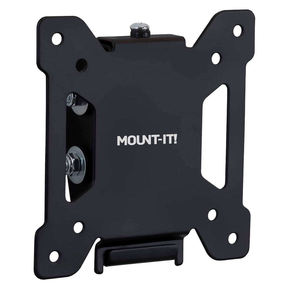 Mount-It tilting TV mount installed on wall for 19-32 inch screens with a clean profile.