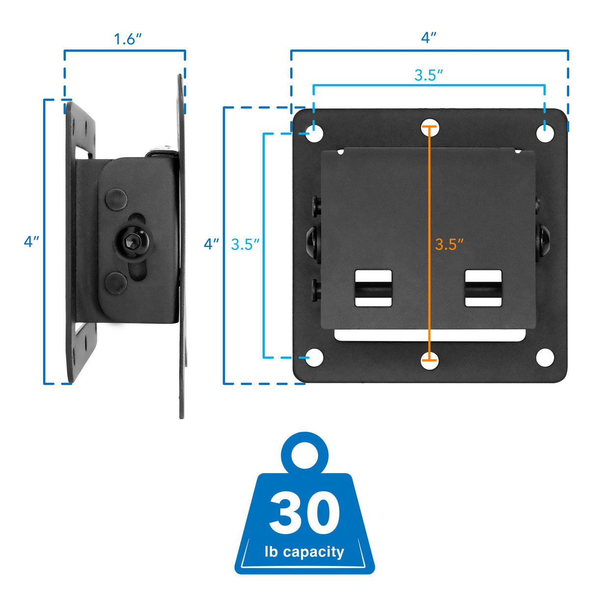 Compact Mount-It design used in a bedroom or office setup