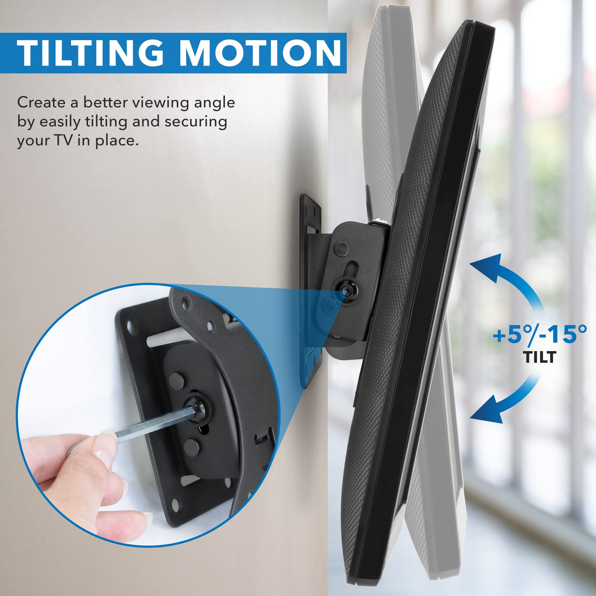 Single stud wall installation for Mount-It tilting mount